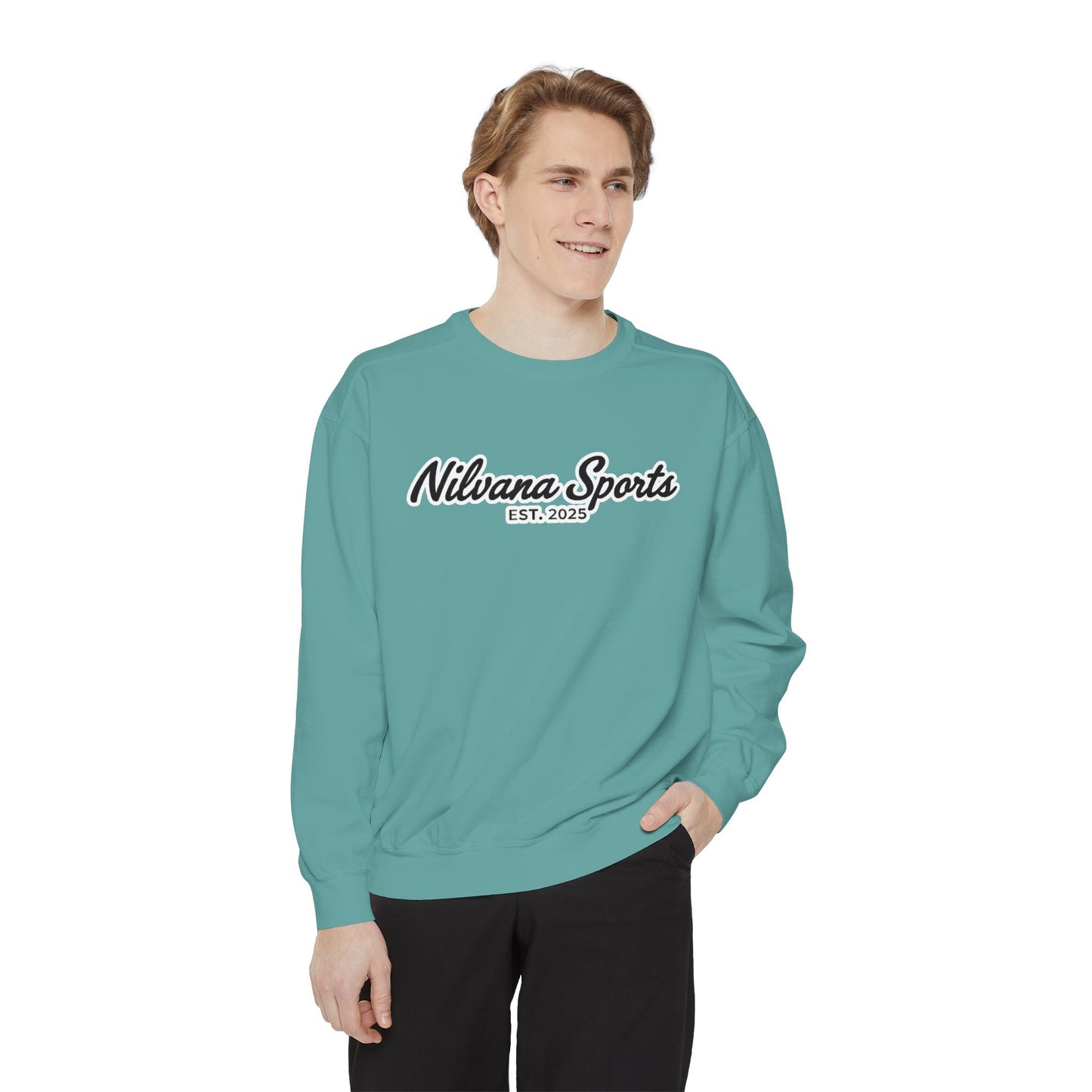 Sports Logo Crewneck Sweatshirt — Nilvana Sports Prep & 8-Bit Sports Report