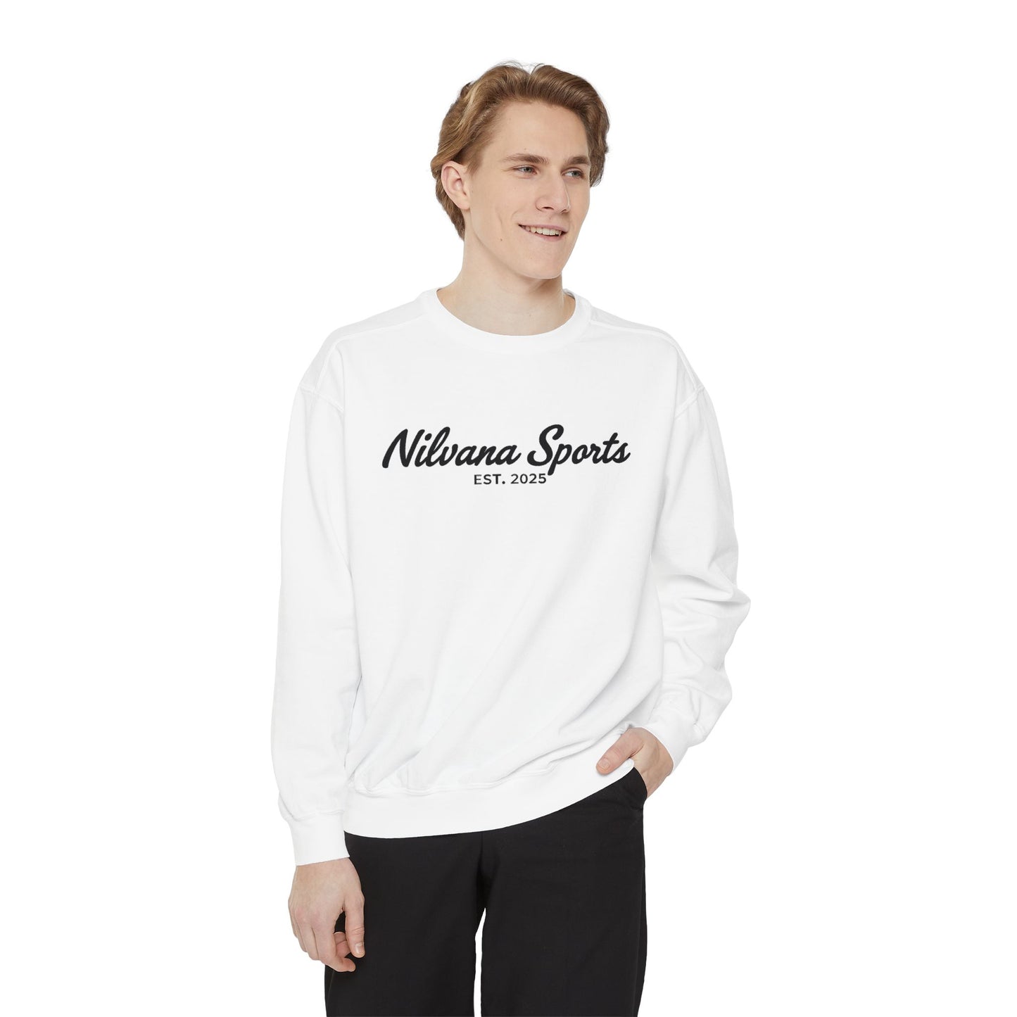 Sports Logo Crewneck Sweatshirt — Nilvana Sports Prep & 8-Bit Sports Report