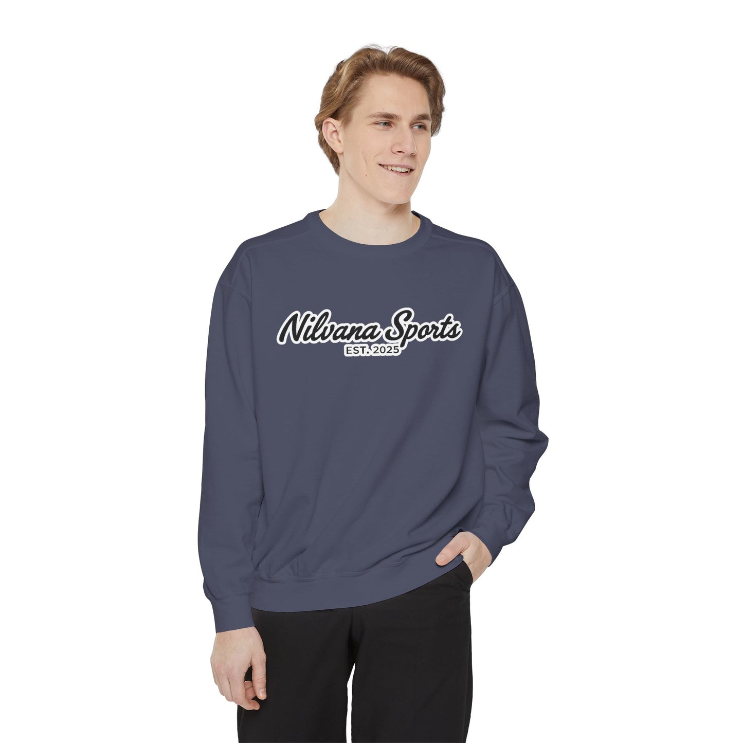 Sports Logo Crewneck Sweatshirt — Nilvana Sports Prep & 8-Bit Sports Report