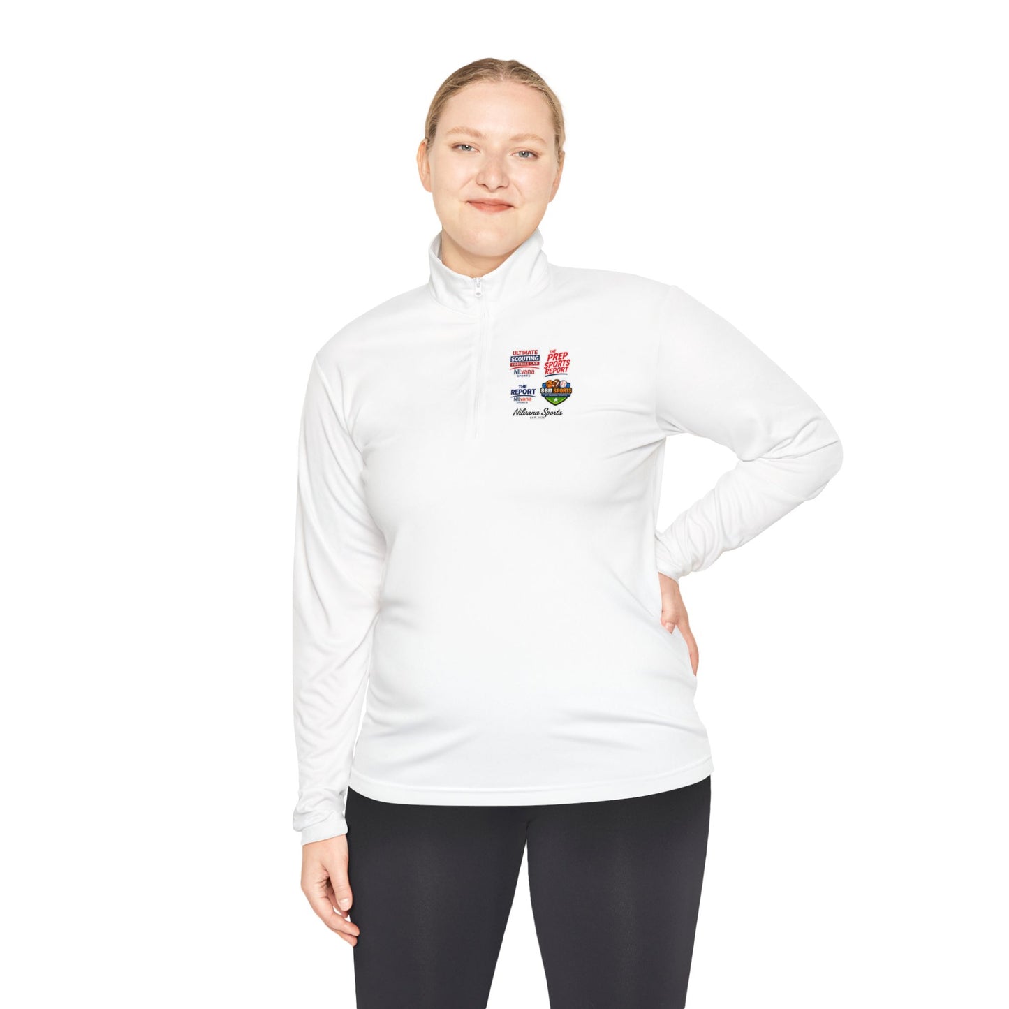 Quarter-Zip Pullover — Retro Patch Chest Design