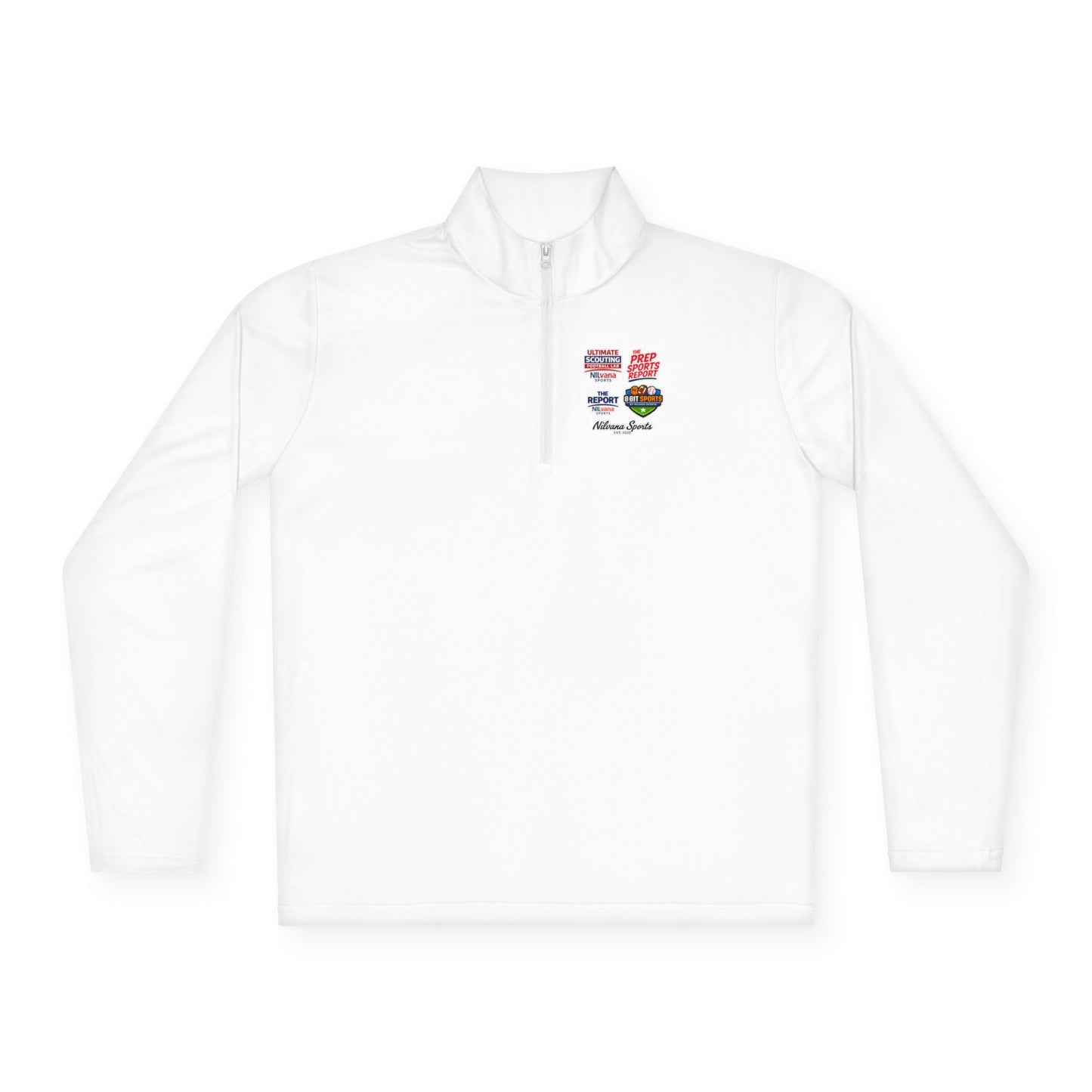 Quarter-Zip Pullover — Retro Patch Chest Design