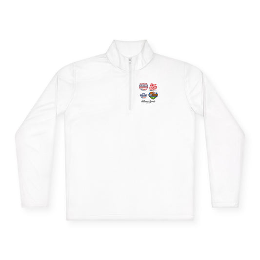 Quarter-Zip Pullover — Retro Patch Chest Design
