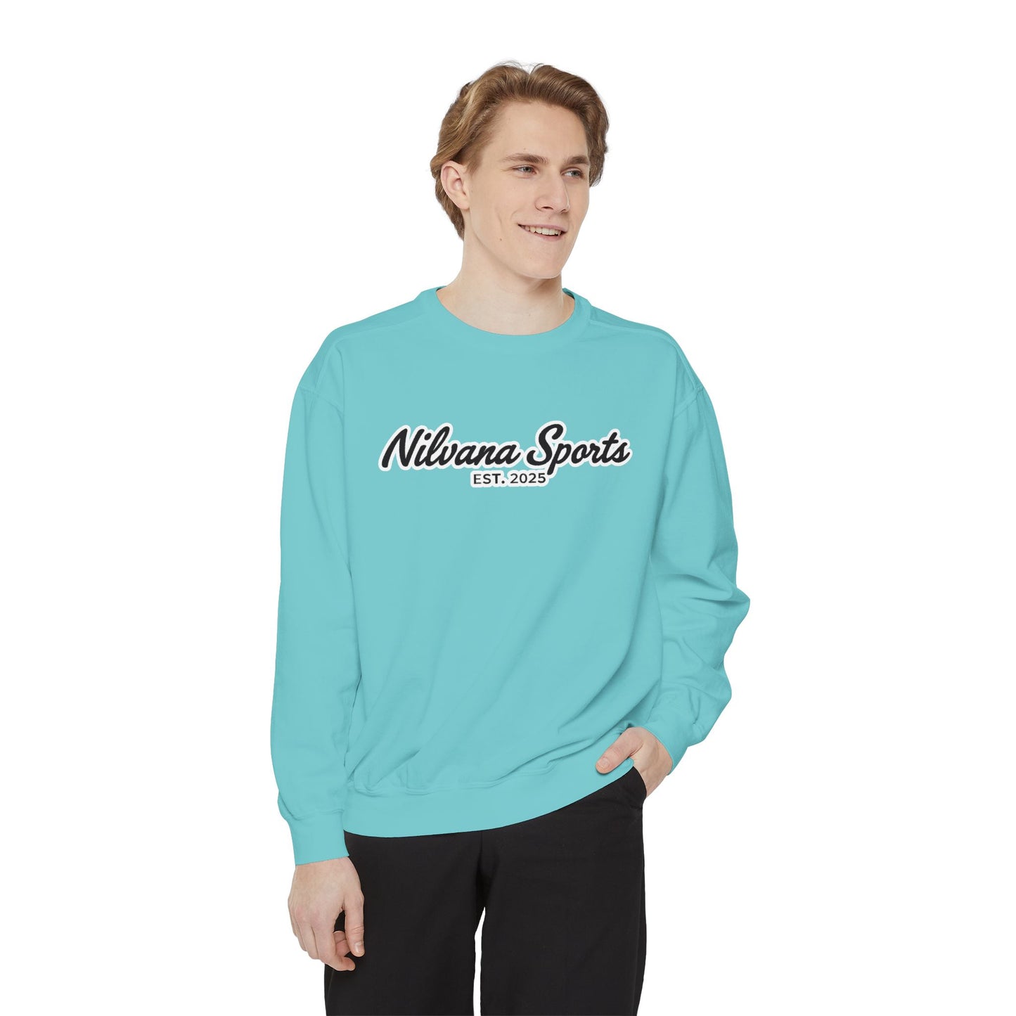Sports Logo Crewneck Sweatshirt — Nilvana Sports Prep & 8-Bit Sports Report