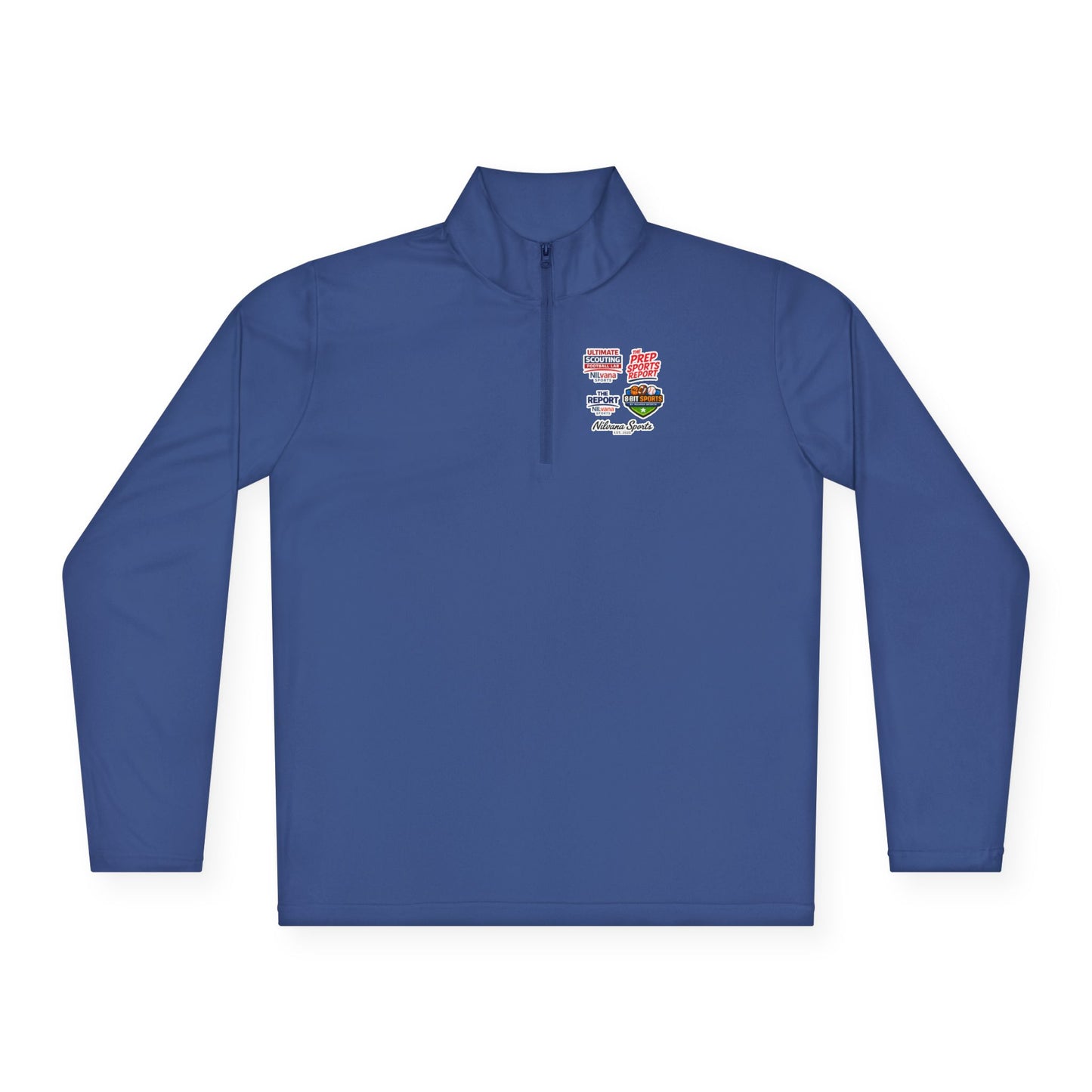 Quarter-Zip Pullover — Retro Patch Chest Design