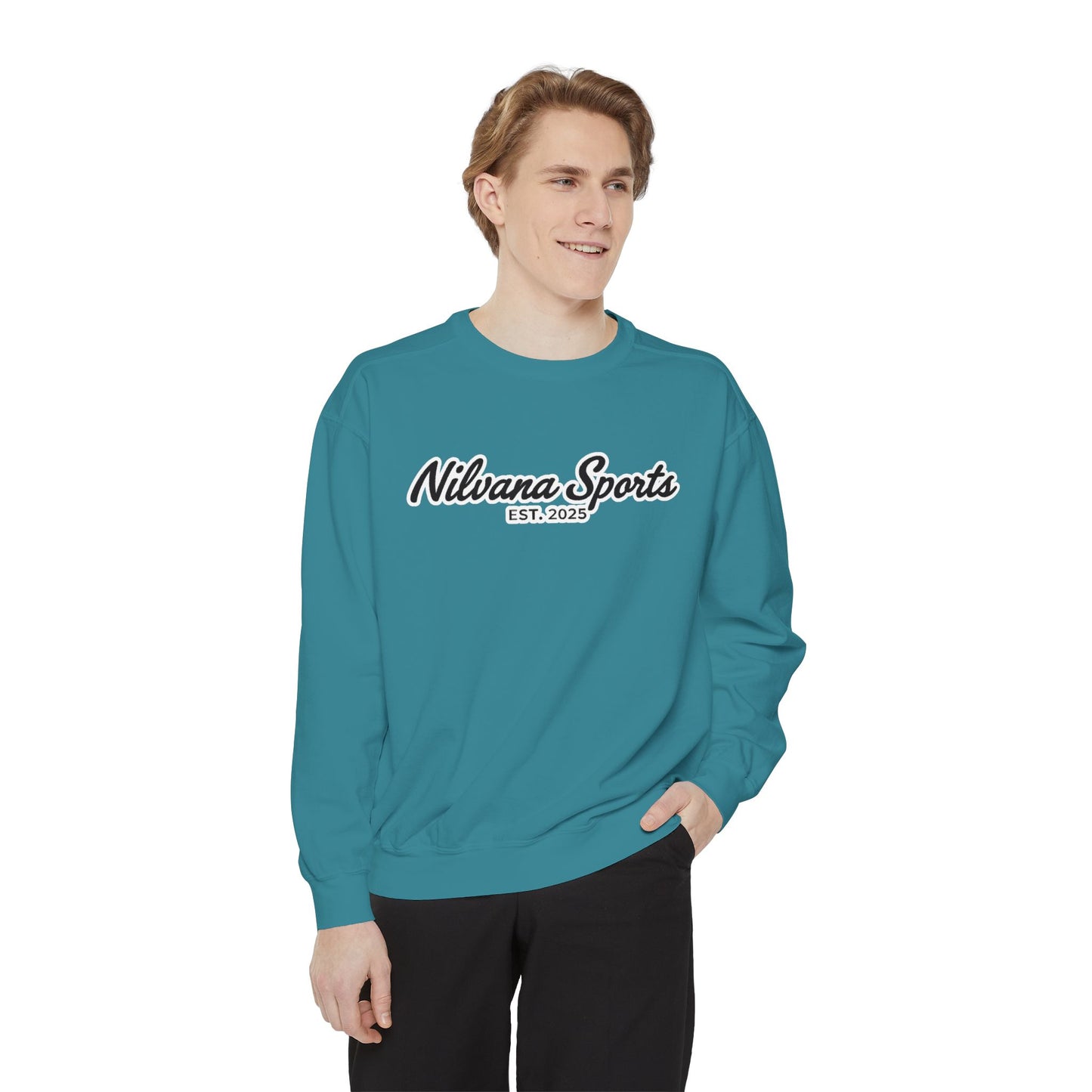 Sports Logo Crewneck Sweatshirt — Nilvana Sports Prep & 8-Bit Sports Report