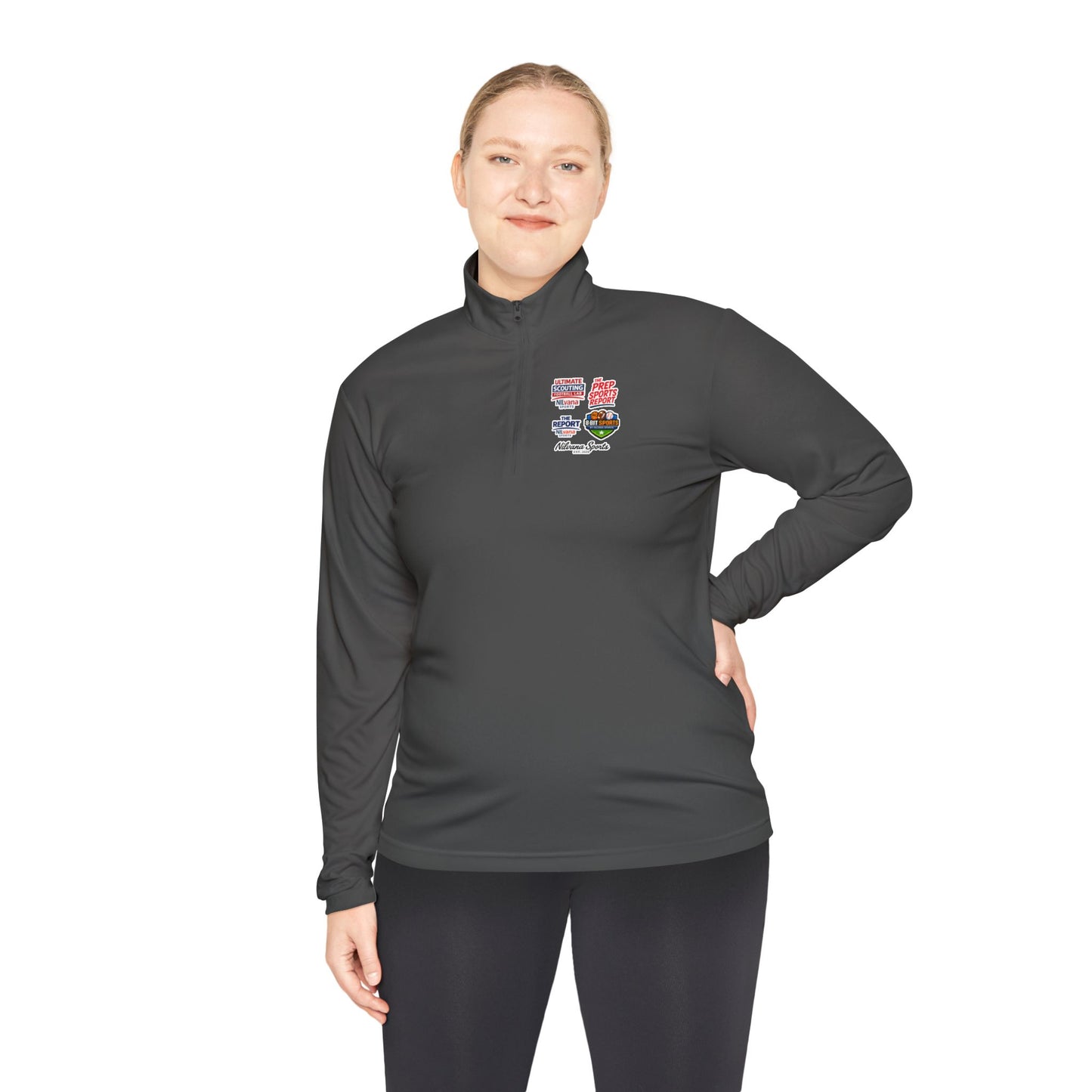 Quarter-Zip Pullover — Retro Patch Chest Design