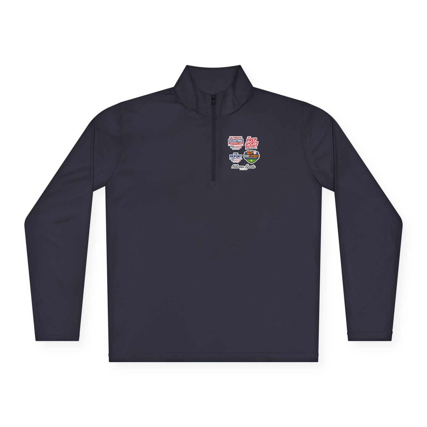 Quarter-Zip Pullover — Retro Patch Chest Design