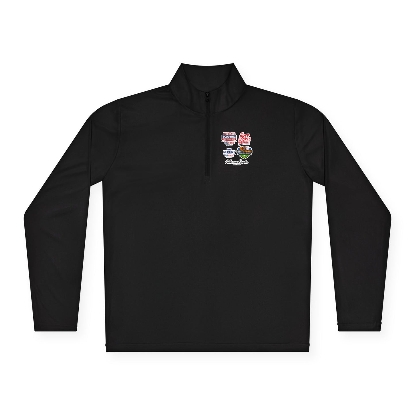 Quarter-Zip Pullover — Retro Patch Chest Design