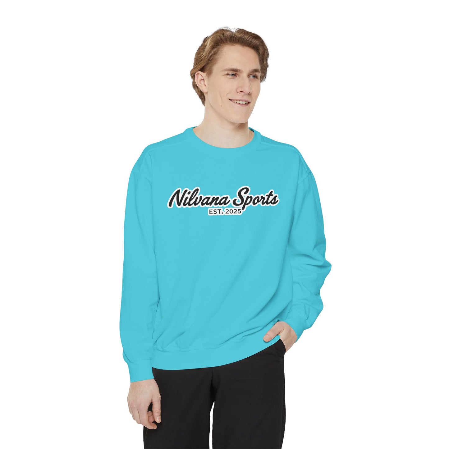 Sports Logo Crewneck Sweatshirt — Nilvana Sports Prep & 8-Bit Sports Report
