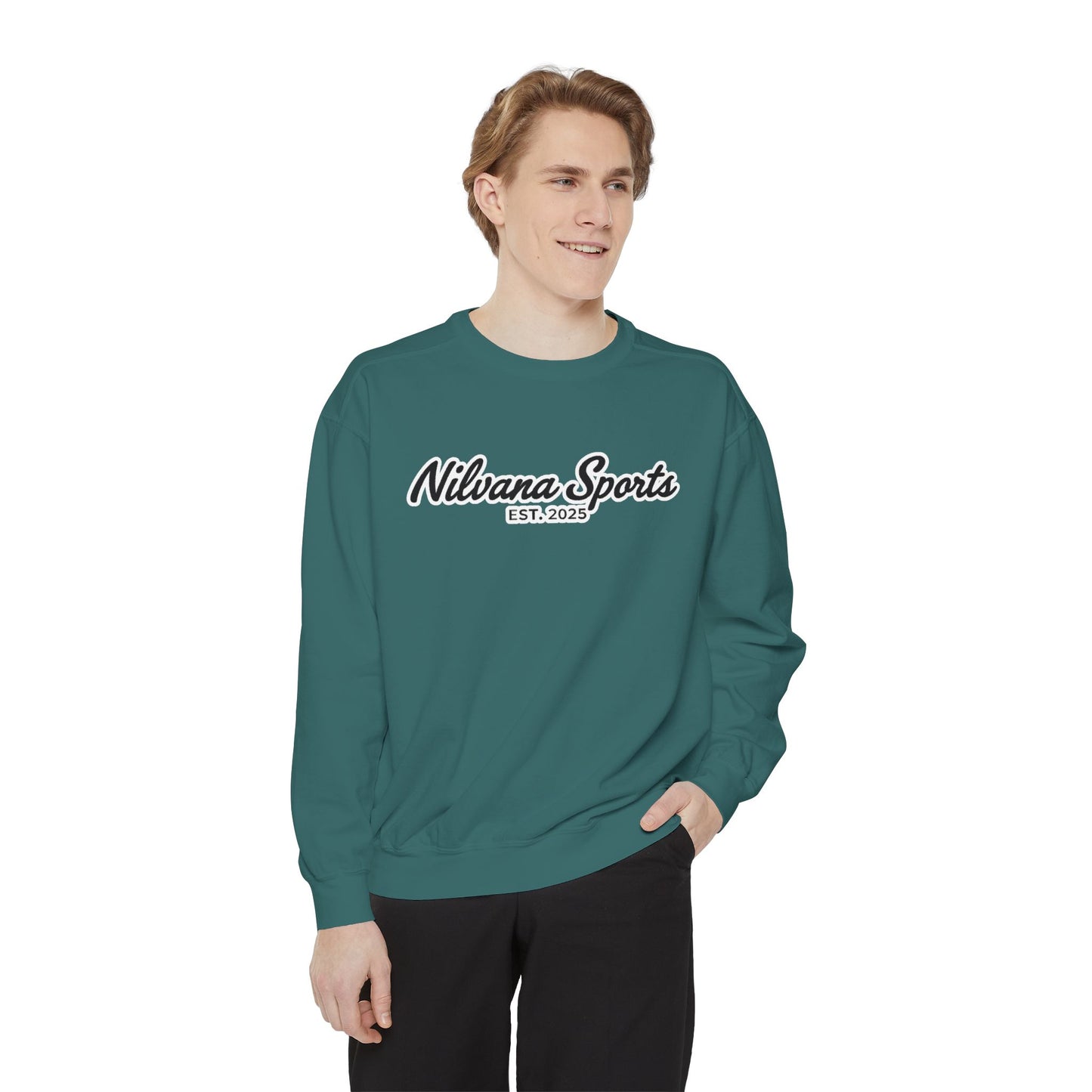 Sports Logo Crewneck Sweatshirt — Nilvana Sports Prep & 8-Bit Sports Report