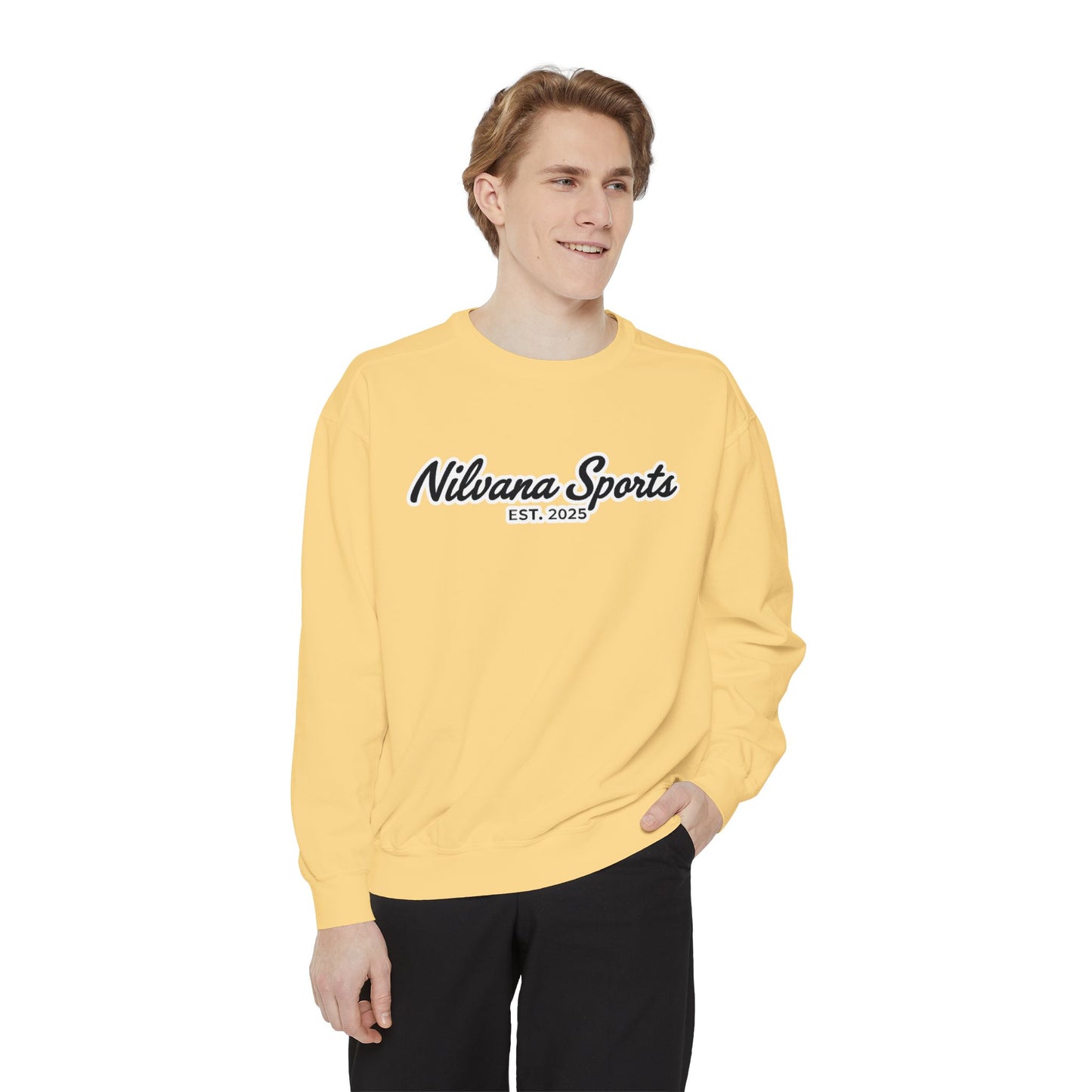 Sports Logo Crewneck Sweatshirt — Nilvana Sports Prep & 8-Bit Sports Report