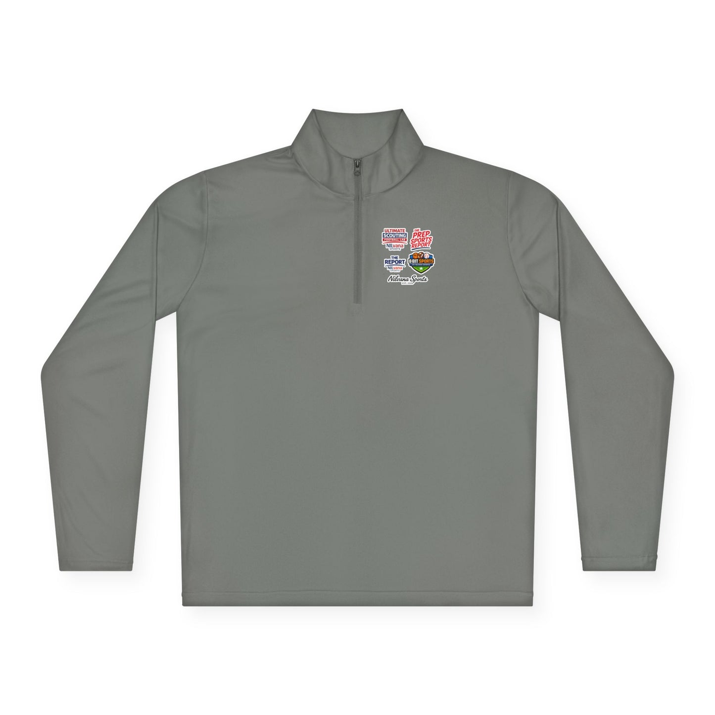 Quarter-Zip Pullover — Retro Patch Chest Design