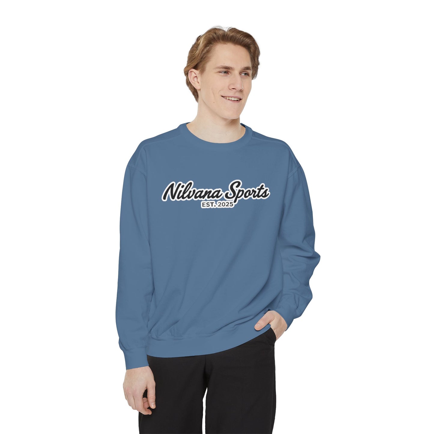 Sports Logo Crewneck Sweatshirt — Nilvana Sports Prep & 8-Bit Sports Report