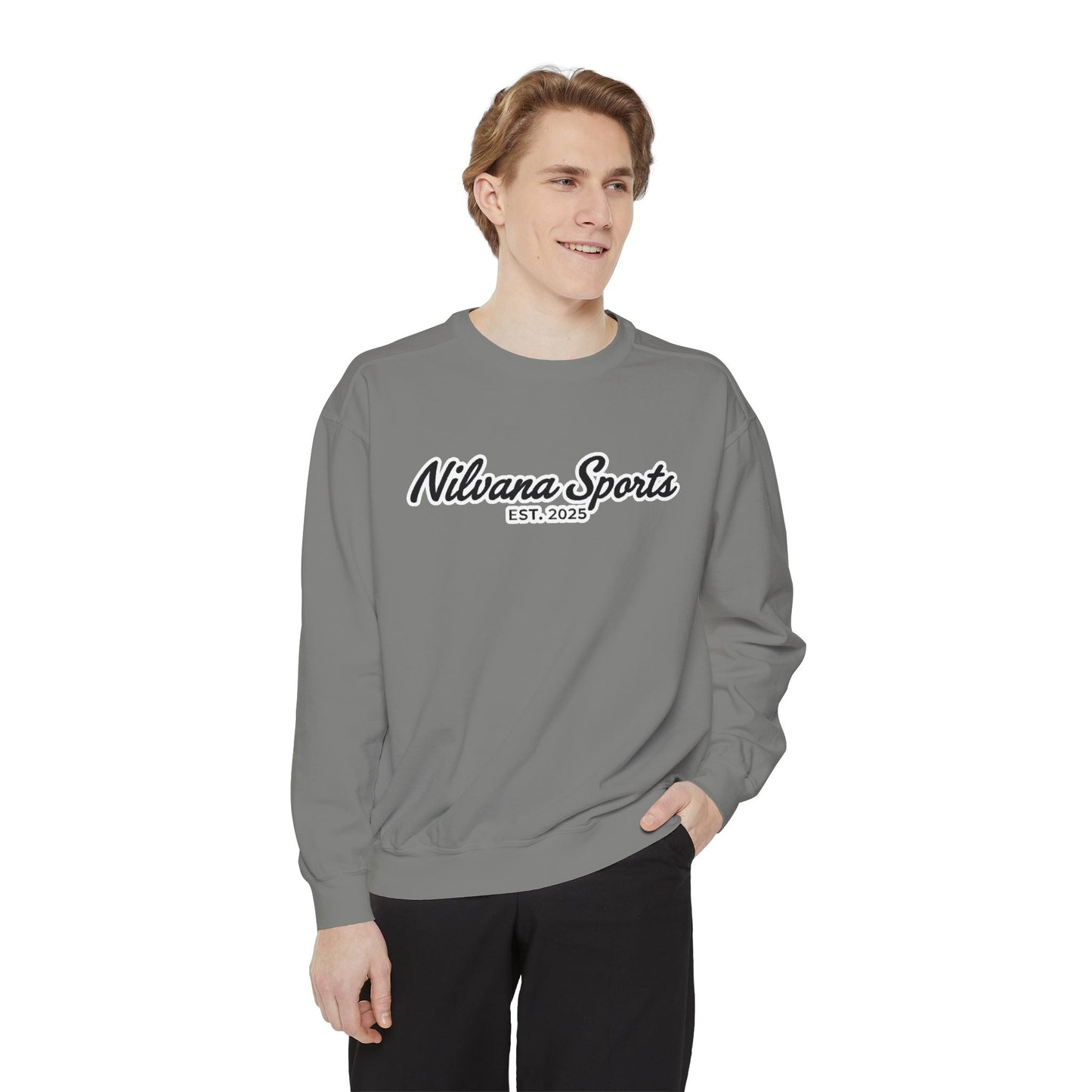 Sports Logo Crewneck Sweatshirt — Nilvana Sports Prep & 8-Bit Sports Report